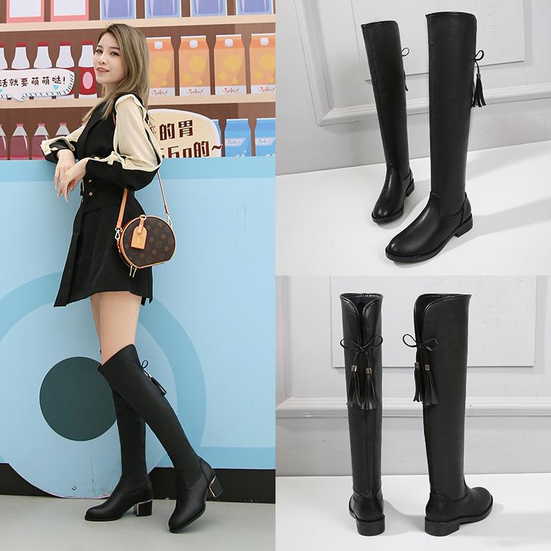 Boots Big Size 34-43 Over-the-knee Motorcycle Women Tassel Bowknot Slim Long Botte Thick Heels Plush Stovepipe Botas Altas Mujer, Black 3cm
Boots Big Size 34-43 Over-the-knee Motorcycle Women Tassel Bowknot Slim Long Botte Thick Heels Plush Stovepipe Botas Altas Mujer, Black 3cm