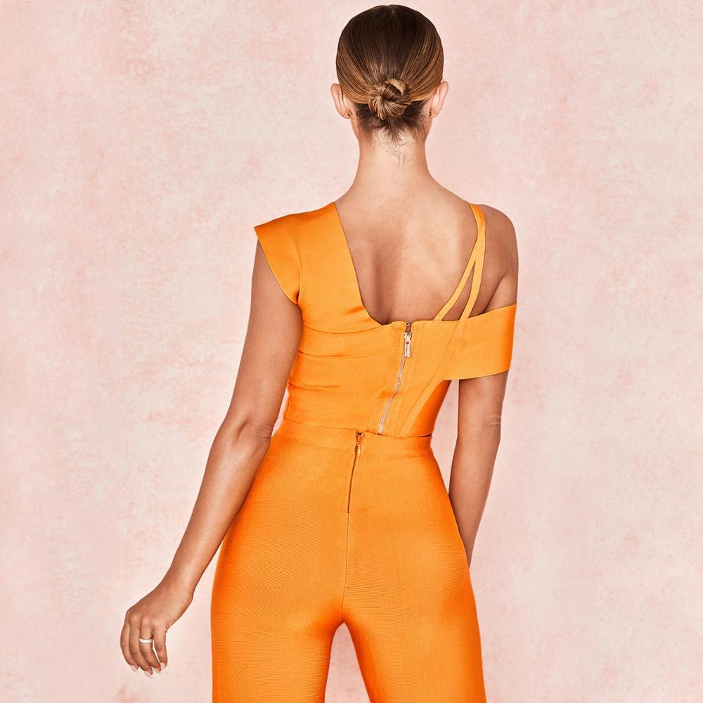 Bandage Women Set Suits Fashion Party Club Summer 2 Piece Short Top Flare Pants Two Outfits 210515