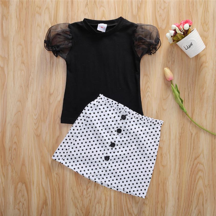 summer fashion toddler kids baby girl clothes sets puff sleeve t shirts polka dot print short skirts 2pcs, White
summer fashion toddler kids baby girl clothes sets puff sleeve t shirts polka dot print short skirts 2pcs, White
