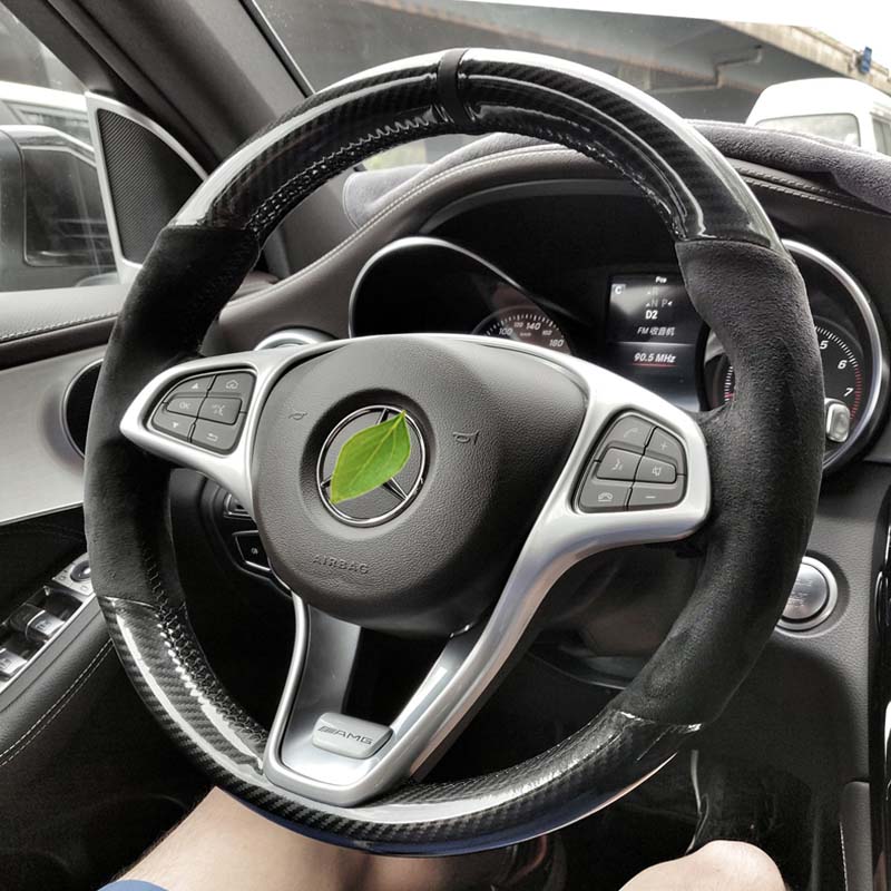New Pattern 5D Carbon Fiber & Black Suede Leather Steering Wheel Red Stitch on Wrap Cover Fit for Mercedes-Benz W176 A180 A200 B180 B200
New Pattern 5D Carbon Fiber & Black Suede Leather Steering Wheel Red Stitch on Wrap Cover Fit for Mercedes-Benz W176 A180 A200 B180 B200