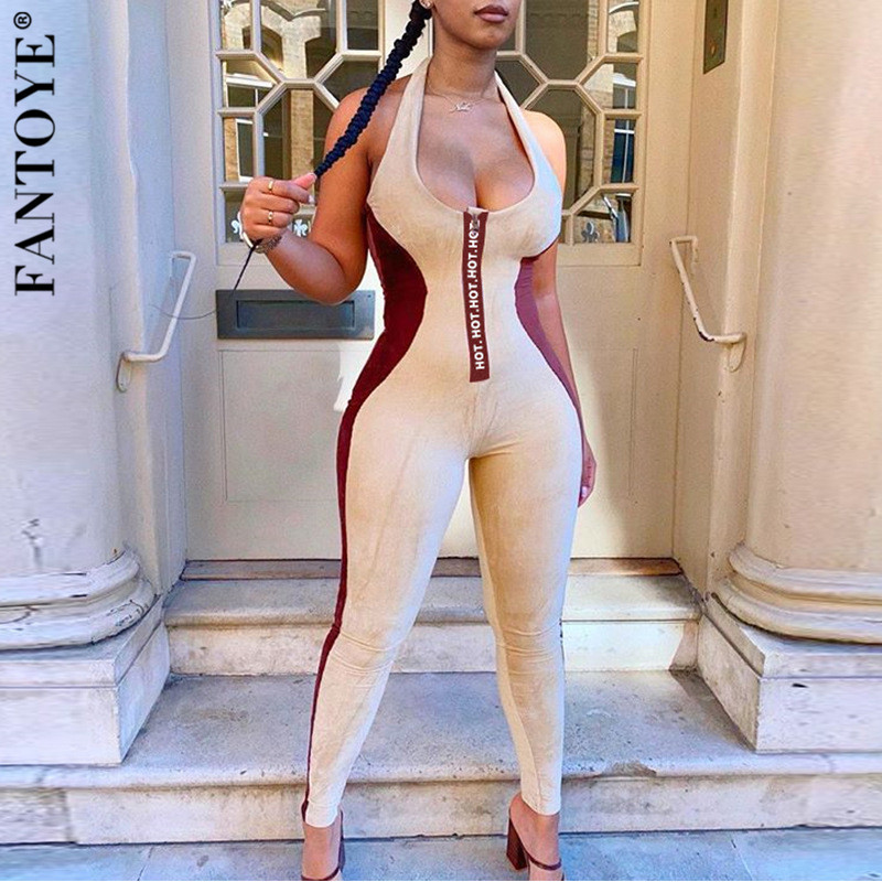 Women's Jumpsuits & Rompers Halter Color Block Patchwork Letter Print Jumpsuit Women Casual Sleeveless Elastic Long Pant Bodysuit Clubwear MY02, Beige
Women's Jumpsuits & Rompers Halter Color Block Patchwork Letter Print Jumpsuit Women Casual Sleeveless Elastic Long Pant Bodysuit Clubwear MY02, Beige