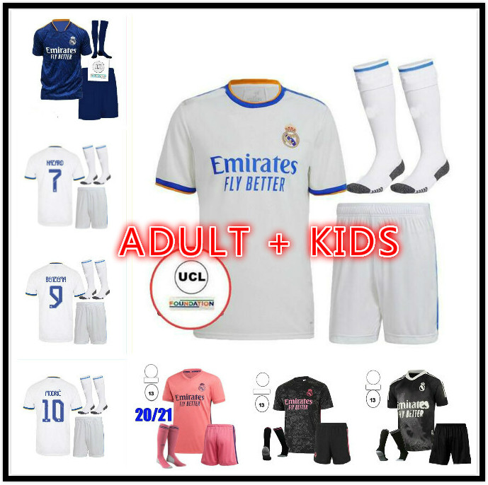 adult kids kit 20 21 22 Real Madrid soccer jerseys 2021 2022 HAZARD ZIDANE BENZEMA football shirt Camiseta De Futbol sets
adult kids kit 20 21 22 Real Madrid soccer jerseys 2021 2022 HAZARD ZIDANE BENZEMA football shirt Camiseta De Futbol sets
