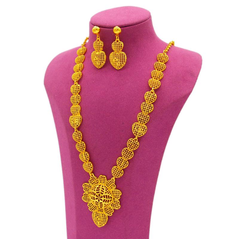 Earrings & Necklace Apingxun Arrival 24K Gold Color Necklace&Earring Set Dubai/French/Australian Women Bridal Wedding Jewelry Party Luxury G, As pic
Earrings & Necklace Apingxun Arrival 24K Gold Color Necklace&Earring Set Dubai/French/Australian Women Bridal Wedding Jewelry Party Luxury G, As pic