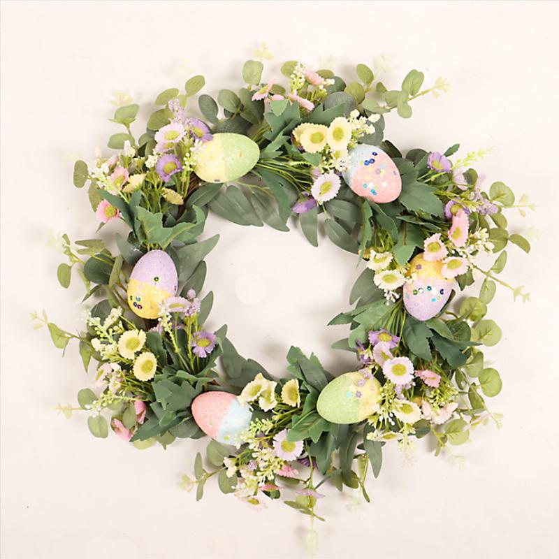 Decorative Flowers & Wreaths Easter Wreath 45cm Small Daisy Flower Garland Rattle Circle Eucalyptus Wedding Party Decoration Artificial, Without light 
Decorative Flowers & Wreaths Easter Wreath 45cm Small Daisy Flower Garland Rattle Circle Eucalyptus Wedding Party Decoration Artificial, Without light