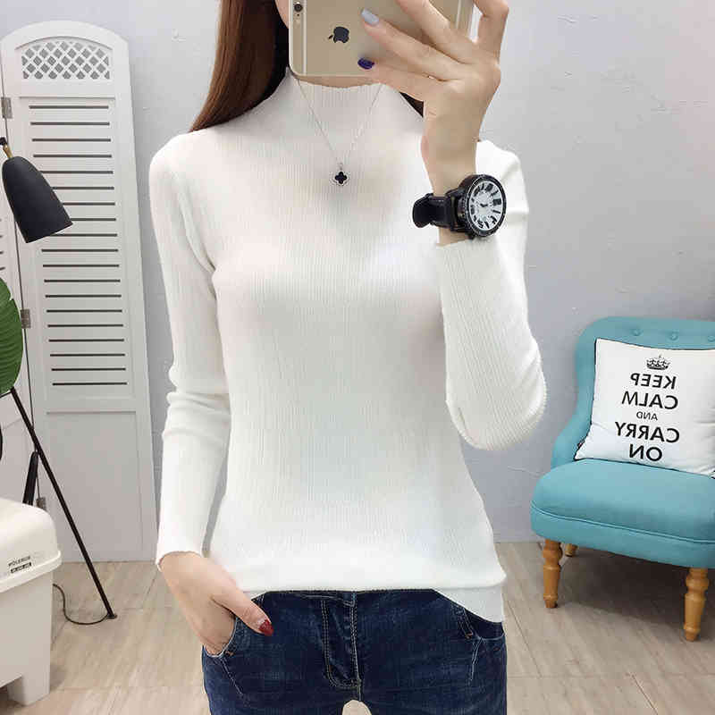 sueter mujer invierno Flat Knitted women pullover sweater winter clothes women chompas para mujer Office Lady 5880 50 210417