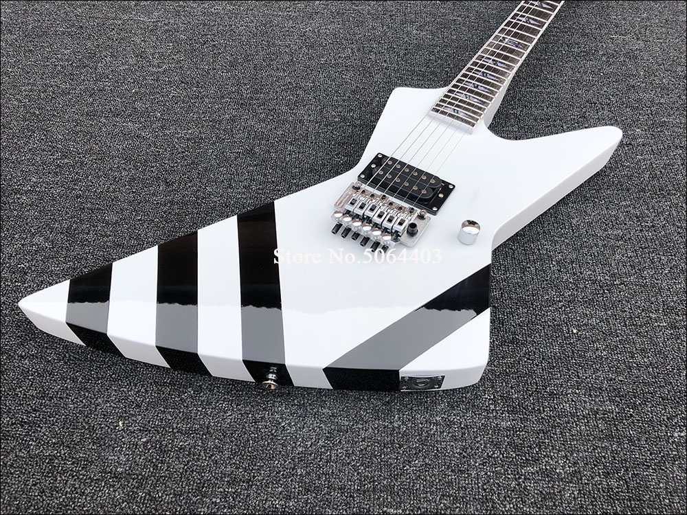 Boris Dommenget Matthias Jabs Scorpions Explorer White Electric Guitar Floyd Rose Tremolo Bridge, Split Diamond Inlay , Chrome Hardware
Boris Dommenget Matthias Jabs Scorpions Explorer White Electric Guitar Floyd Rose Tremolo Bridge, Split Diamond Inlay , Chrome Hardware