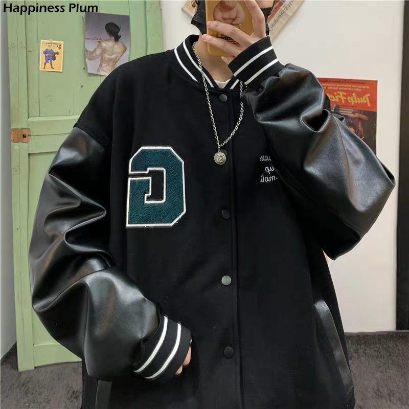 Women's Jackets Black G American Baseball Bomber Students Racer Zip Up Men Women Clothing Couples Harajuku Hippie Clothes Japanese, Black;brown
Women's Jackets Black G American Baseball Bomber Students Racer Zip Up Men Women Clothing Couples Harajuku Hippie Clothes Japanese, Black;brown