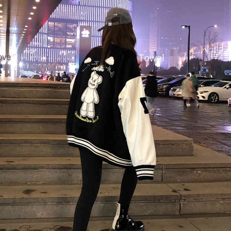 Women's Jackets Autumn bomber female jacket dark bear print streetwear tweaked baseball clothes street casual outwear FIPY, 1# shoe box
Women's Jackets Autumn bomber female jacket dark bear print streetwear tweaked baseball clothes street casual outwear FIPY, 1# shoe box