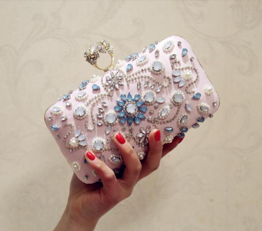 2022 White Diamond Women Clutch Bags for Women Female Purse Wallet Party Bag Envelope Bridal Wedding Evening Handbags 06