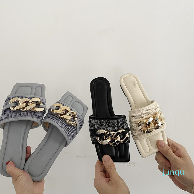 Designer Slippers Shoes Woman 2021 Flat Rubber Flip Flops Low Big Size Beige Heeled Sandals Rivet Hawaiian Black Basic Fabric Slides PU
Designer Slippers Shoes Woman 2021 Flat Rubber Flip Flops Low Big Size Beige Heeled Sandals Rivet Hawaiian Black Basic Fabric Slides PU