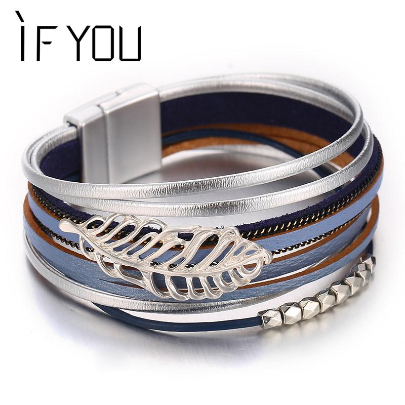 Beaded, Strands IF YOU Multiple Leaf Design Leather Bracelet For Men Fashion Small Crystal Charm Bracelets Bangles Outdoor Jewellry Gift, Black
Beaded, Strands IF YOU Multiple Leaf Design Leather Bracelet For Men Fashion Small Crystal Charm Bracelets Bangles Outdoor Jewellry Gift, Black