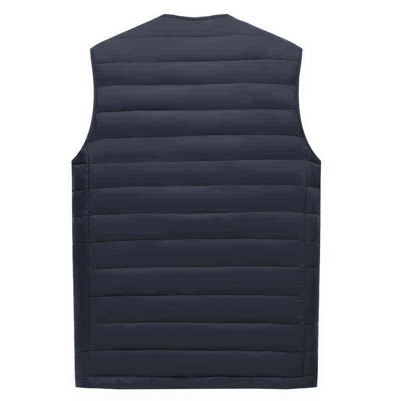 Spring autumn Men's Waistcoat Ultra Light Cotton Vest Men Without Collar Waterproof Sleeveless Warm Male Slim Clothes,B1992 211111