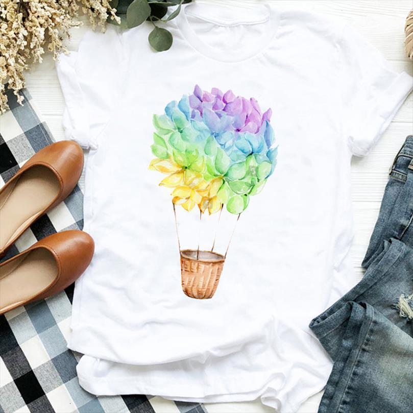 men lady 90s floral balloon watercolor beach fashion print tee mens female clothes graphic, White;black
men lady 90s floral balloon watercolor beach fashion print tee mens female clothes graphic, White;black