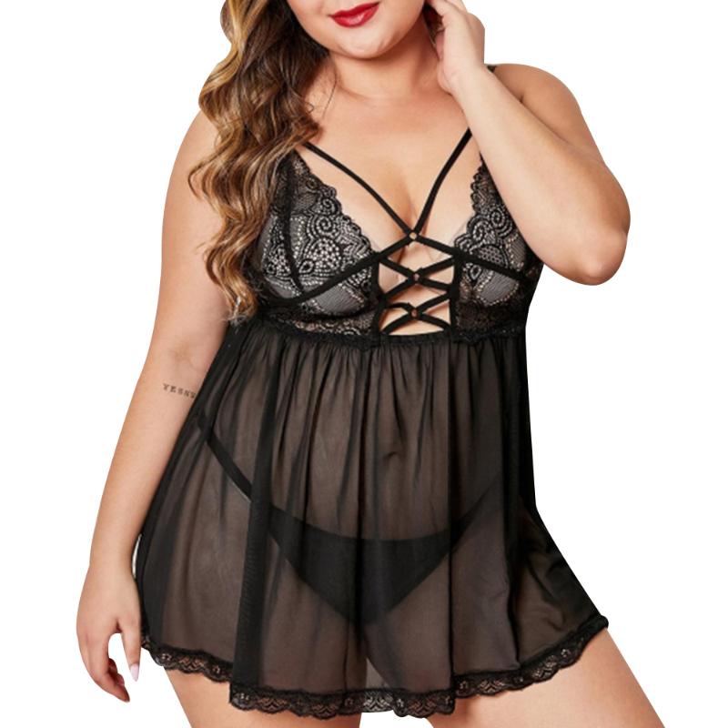 Plus Size Dresses Summer Womens Sleepwear Lace Up V-Neck Sexy Nightdress Nightgown Comfortable Pajama Nightwear Bandage Dress, Black
Plus Size Dresses Summer Womens Sleepwear Lace Up V-Neck Sexy Nightdress Nightgown Comfortable Pajama Nightwear Bandage Dress, Black