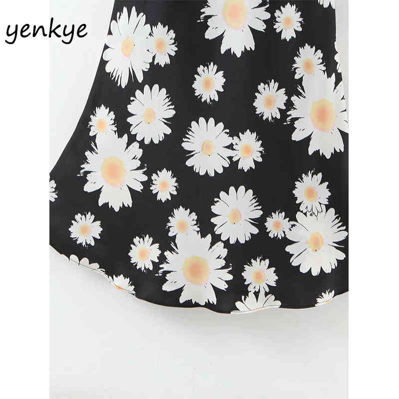 Floral Print Satin Sling Sexy Dress Women Sleeveless V Neck Sundress Summer A-line Slim Long Maxi Dress robe femme XQB2319 210515