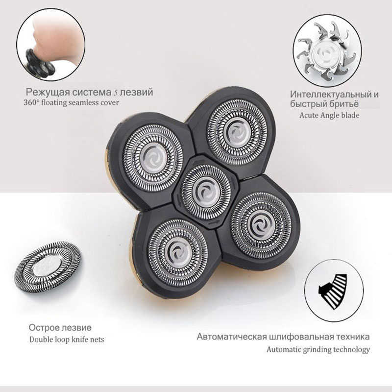 5D Floating Head Electric Shaver Men's USB Charging Safety Razor Waterproof Electric Trimmer for Men Portable Shaving Machine P0817