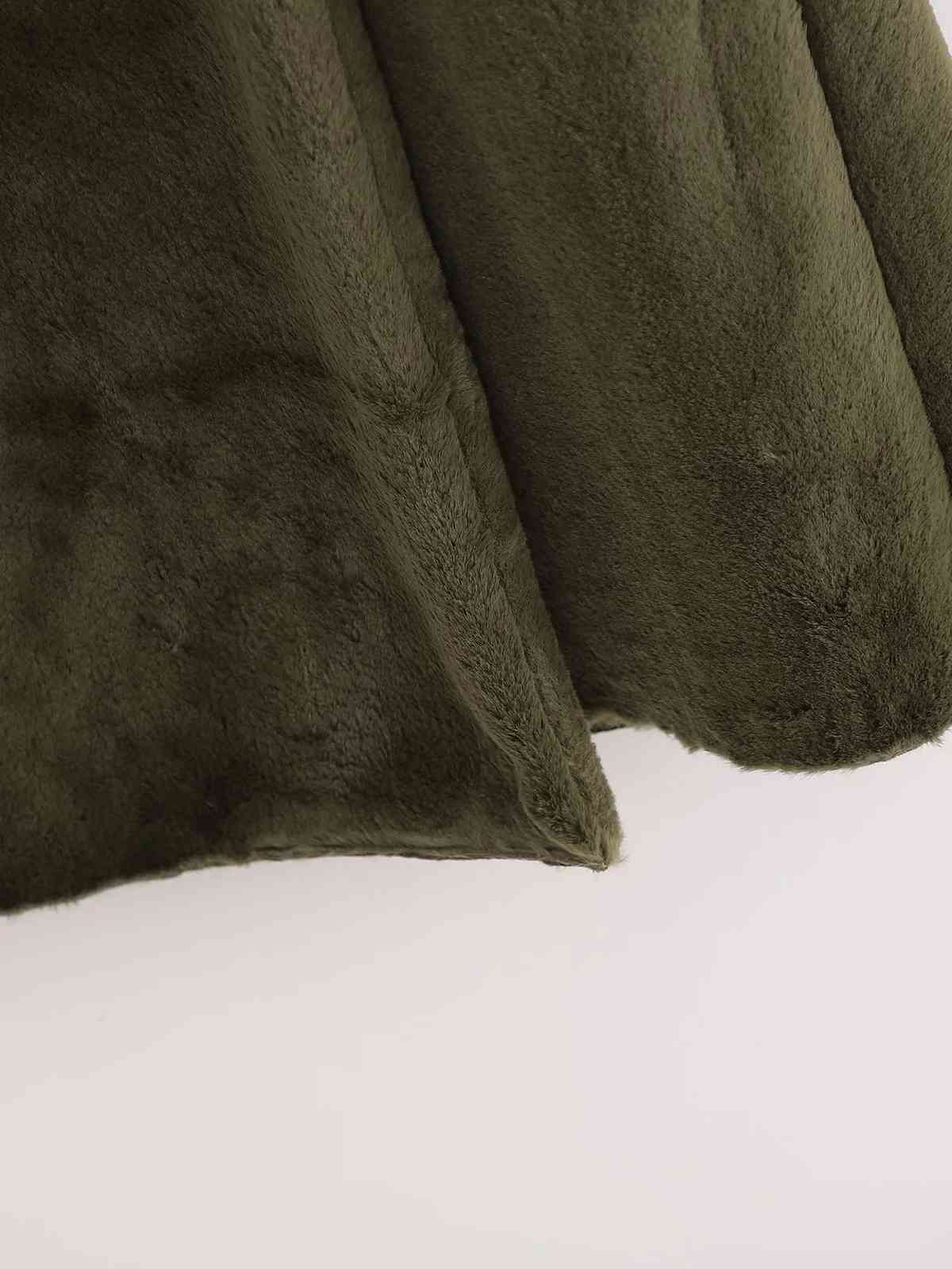 Winter army Faux Fur Coats women winter coat lambwool jacket casual thick teddy female long 210521