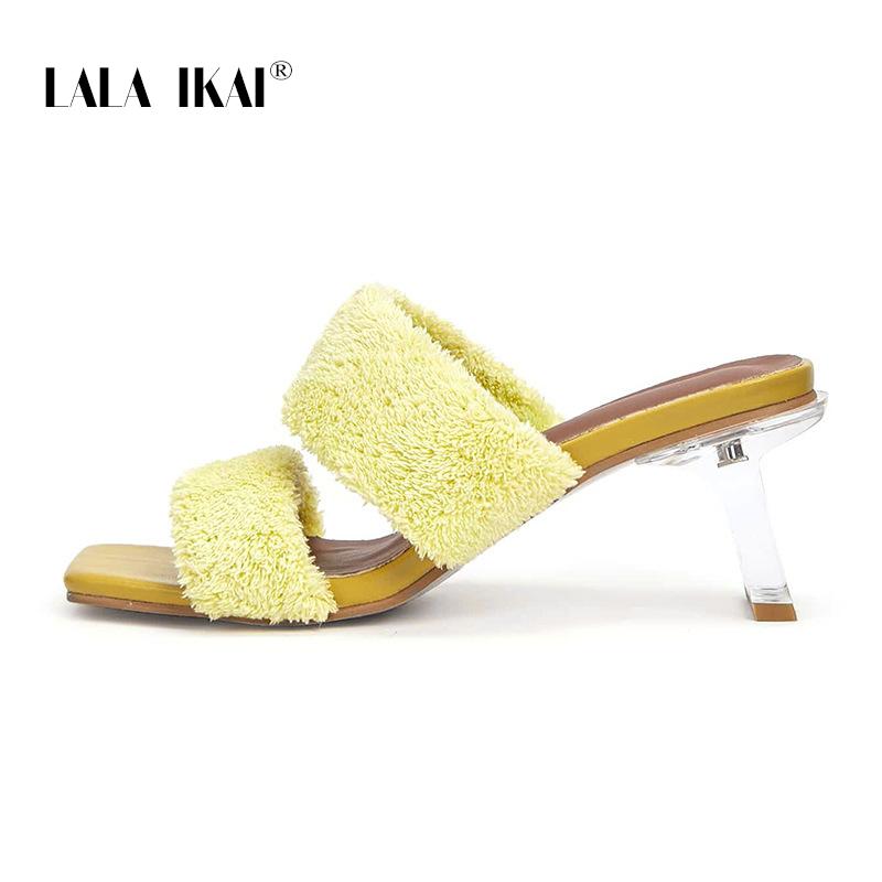2021 Summer Feather High Heels Square Head Women's Sandals Large Size Women Slippers Solid Color Zapatos De Mujer C106, Black
2021 Summer Feather High Heels Square Head Women's Sandals Large Size Women Slippers Solid Color Zapatos De Mujer C106, Black