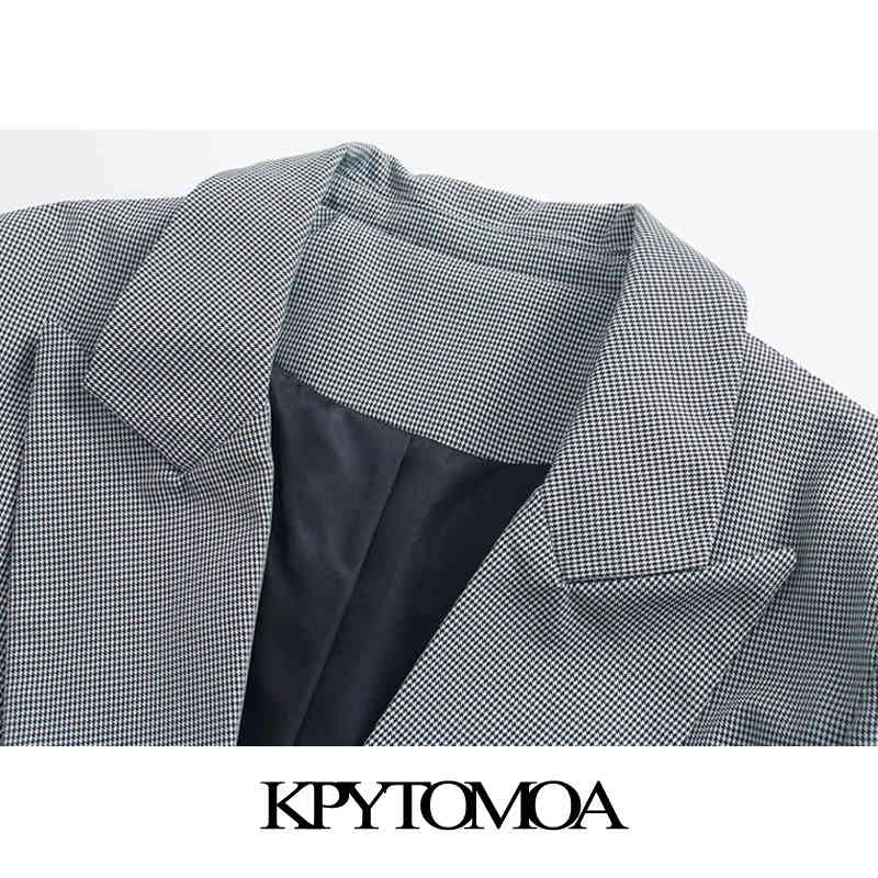 Women Fashion Single Button Loose-Fitting Blazer Coat Long Sleeve Pockets Female Outerwear Chic Veste 210420