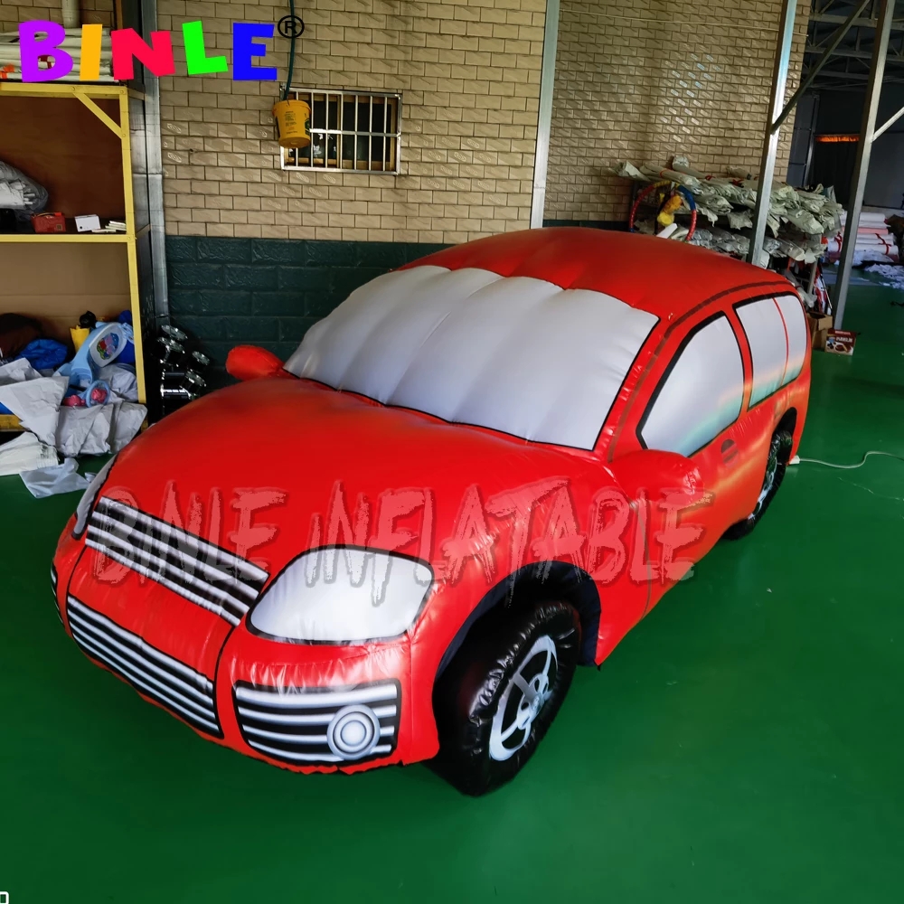 Customize life size 4mL giant Inflatable Car model,large flying helium balloon Floating racing automobile For Advertising