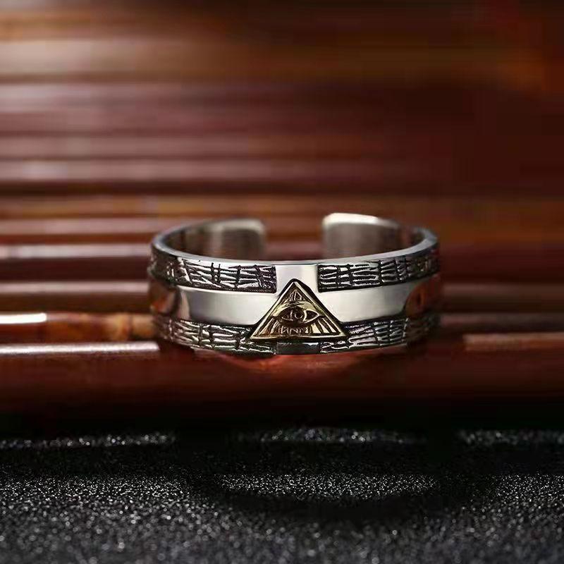 Wedding Rings Fashion Punk Men Women Ring Eye Of God Cross Smooth Adjustable Engagement Fine Jewelry Bijoux Femme, Slivery;golden
Wedding Rings Fashion Punk Men Women Ring Eye Of God Cross Smooth Adjustable Engagement Fine Jewelry Bijoux Femme, Slivery;golden
