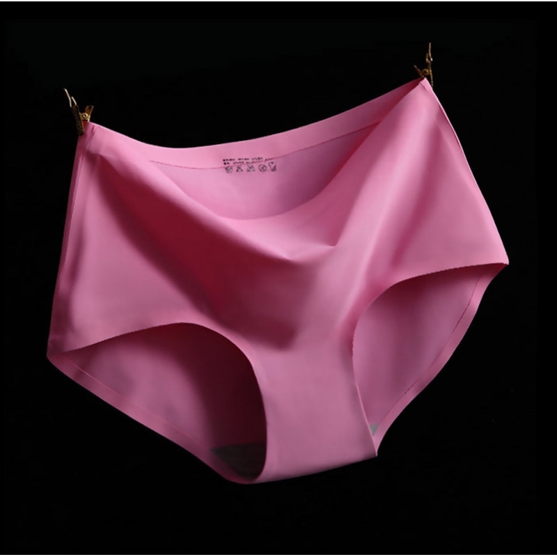 New one piece ice silk middle waist sexy seamless women's large triangle underwear, Red
New one piece ice silk middle waist sexy seamless women's large triangle underwear, Red