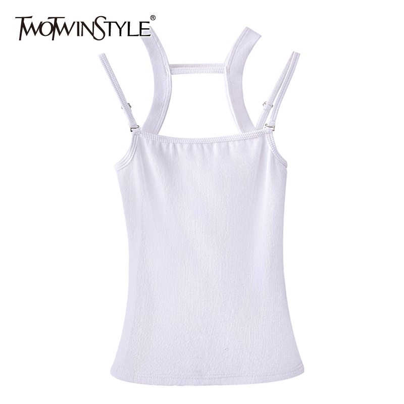 White Minimalist Vests For Women Irregular Collar Sleeveless Casual Slim Tank Tops Female Summer Fashion Style 210524, Black
White Minimalist Vests For Women Irregular Collar Sleeveless Casual Slim Tank Tops Female Summer Fashion Style 210524, Black