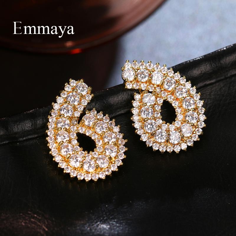 Stud Emmaya Distinctive Design Spiral Gold Color Earring Full Of Cubic Zircon Cute Jewelry For Female In Party Fashion Statement, Golden;silver
Stud Emmaya Distinctive Design Spiral Gold Color Earring Full Of Cubic Zircon Cute Jewelry For Female In Party Fashion Statement, Golden;silver