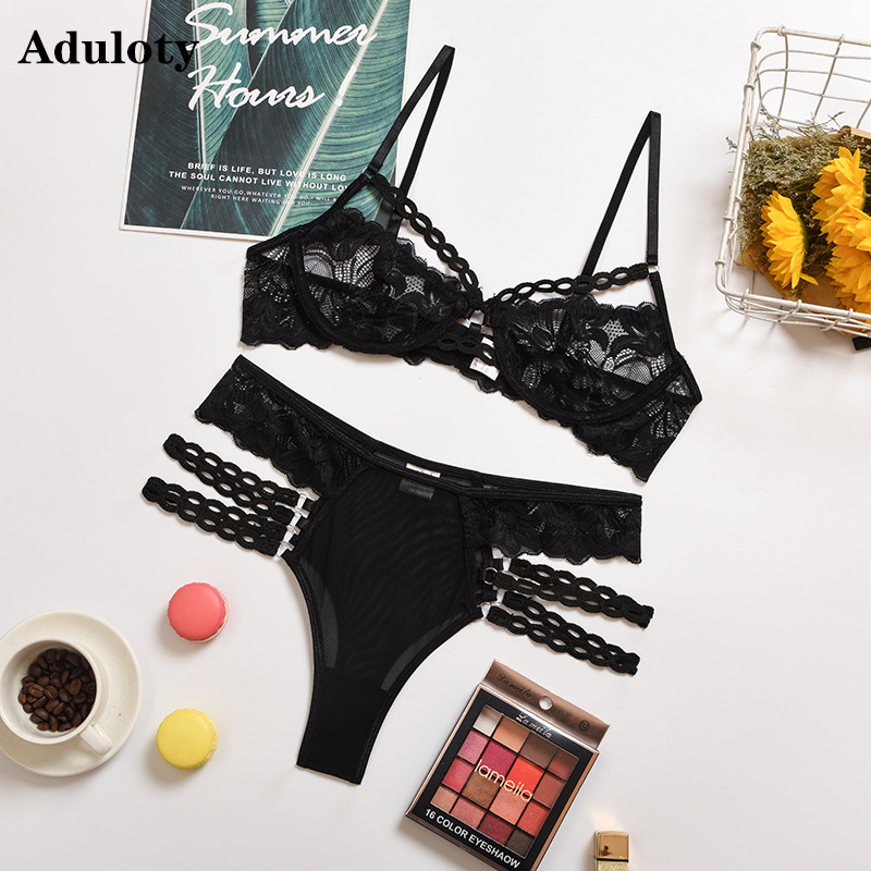 New womens thin section mesh see-through lace sexy underwear set underwire gathering bra set ladies erotic Lingerie panties, Red
New womens thin section mesh see-through lace sexy underwear set underwire gathering bra set ladies erotic Lingerie panties, Red