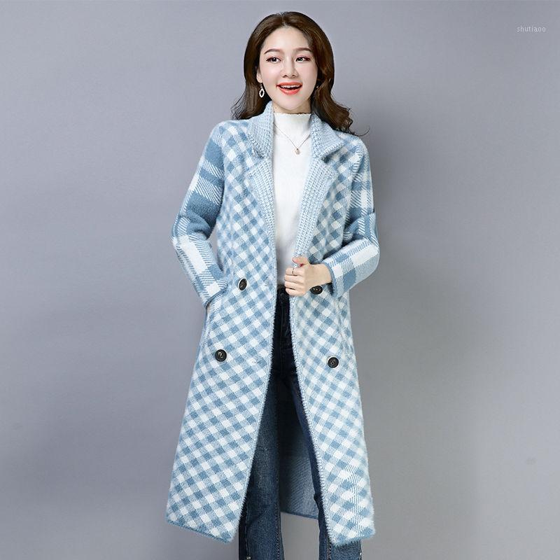 Women's Wool & Blends 2021 Autumn Winter Faux Mink Jacket Women Warm Loose Long Coat Female Double Breasted Plaid Casual Sweater Outerwear, Camel
Women's Wool & Blends 2021 Autumn Winter Faux Mink Jacket Women Warm Loose Long Coat Female Double Breasted Plaid Casual Sweater Outerwear, Camel