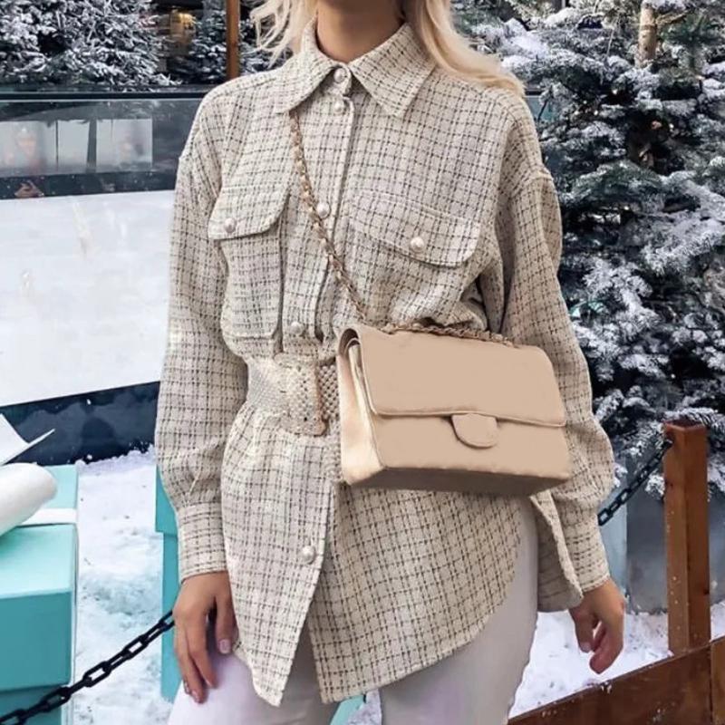 Jassen Dames Women Clothing Fashion Long Sleeve Plaid Pocket Coat Shirt Jacket Blouson Femme Veste Carreaux Hiver Women' Jackets
Jassen Dames Women Clothing Fashion Long Sleeve Plaid Pocket Coat Shirt Jacket Blouson Femme Veste Carreaux Hiver Women' Jackets