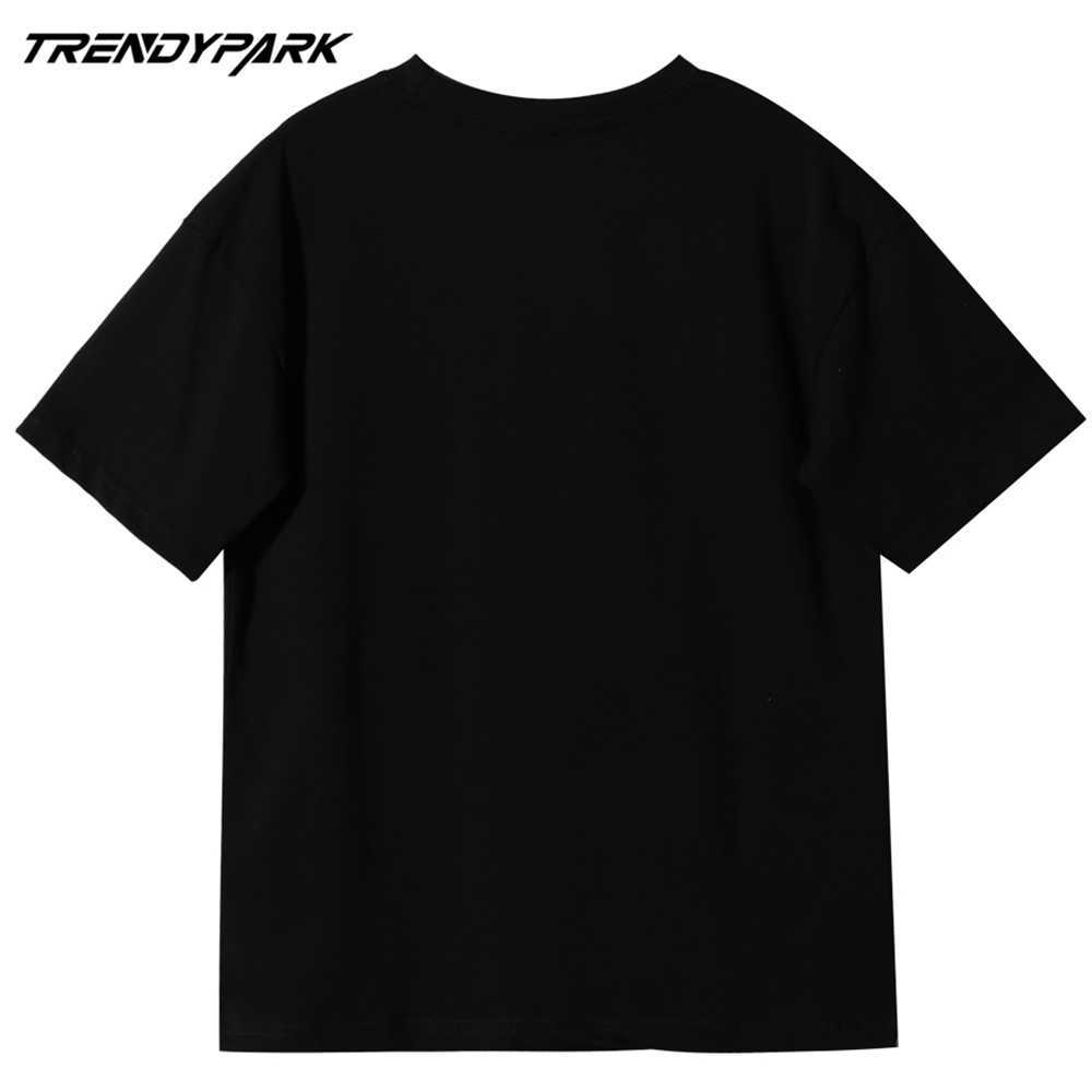 Men's Funny Tshirt Hip Hop Oversized Streetwear Summer Short Sleeve Printed Cotton Casual Tops Tee Men Clothing 210601
