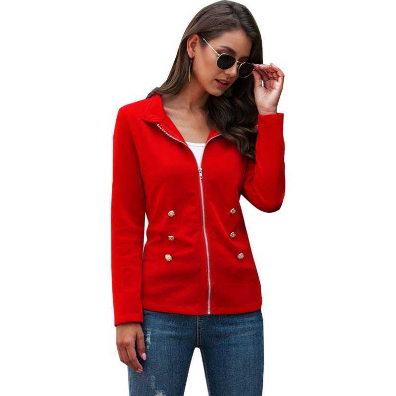 Autumn Elegant Jacket Women Stand Collar Long Sleeve Jackets Zipper Tops Famale Streetwear Ladies Basic Short Coat 210608, Red
Autumn Elegant Jacket Women Stand Collar Long Sleeve Jackets Zipper Tops Famale Streetwear Ladies Basic Short Coat 210608, Red