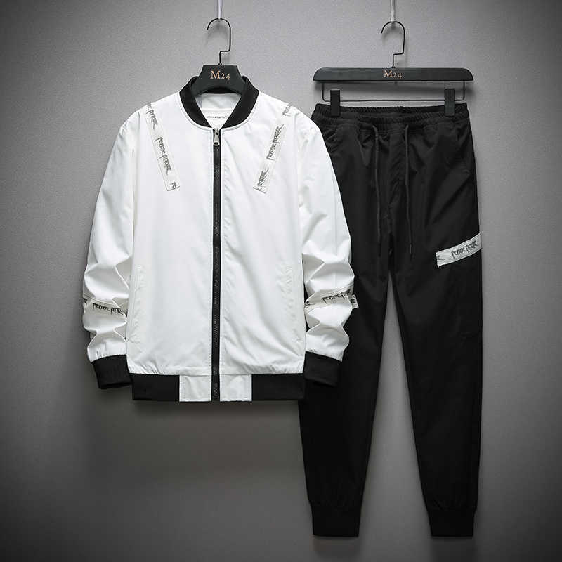 Jackets + Sweatpants 2 Pieces Tracksuits Men Autumn Winter Casual Sets Baseball Jacket Men Pants Mens Patchwork Suit Sportswear 210603, Cjw265white
Jackets + Sweatpants 2 Pieces Tracksuits Men Autumn Winter Casual Sets Baseball Jacket Men Pants Mens Patchwork Suit Sportswear 210603, Cjw265white