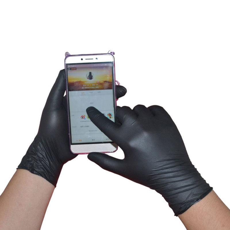 Disposable Gloves 10pcs Black Latex Garden For Home Cleaning Rubber Catering Food Tattoo