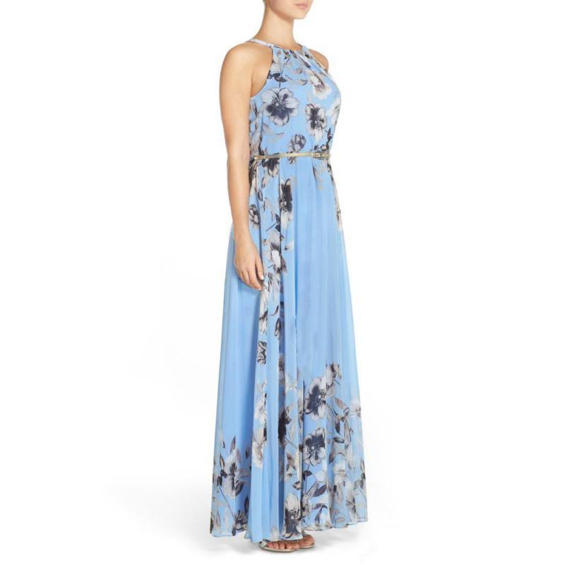 Women Dress Printed Bohemia es Sexy Long Print Floral Maxi Sleeveless Lace Up Halter Beach es Summer 210513