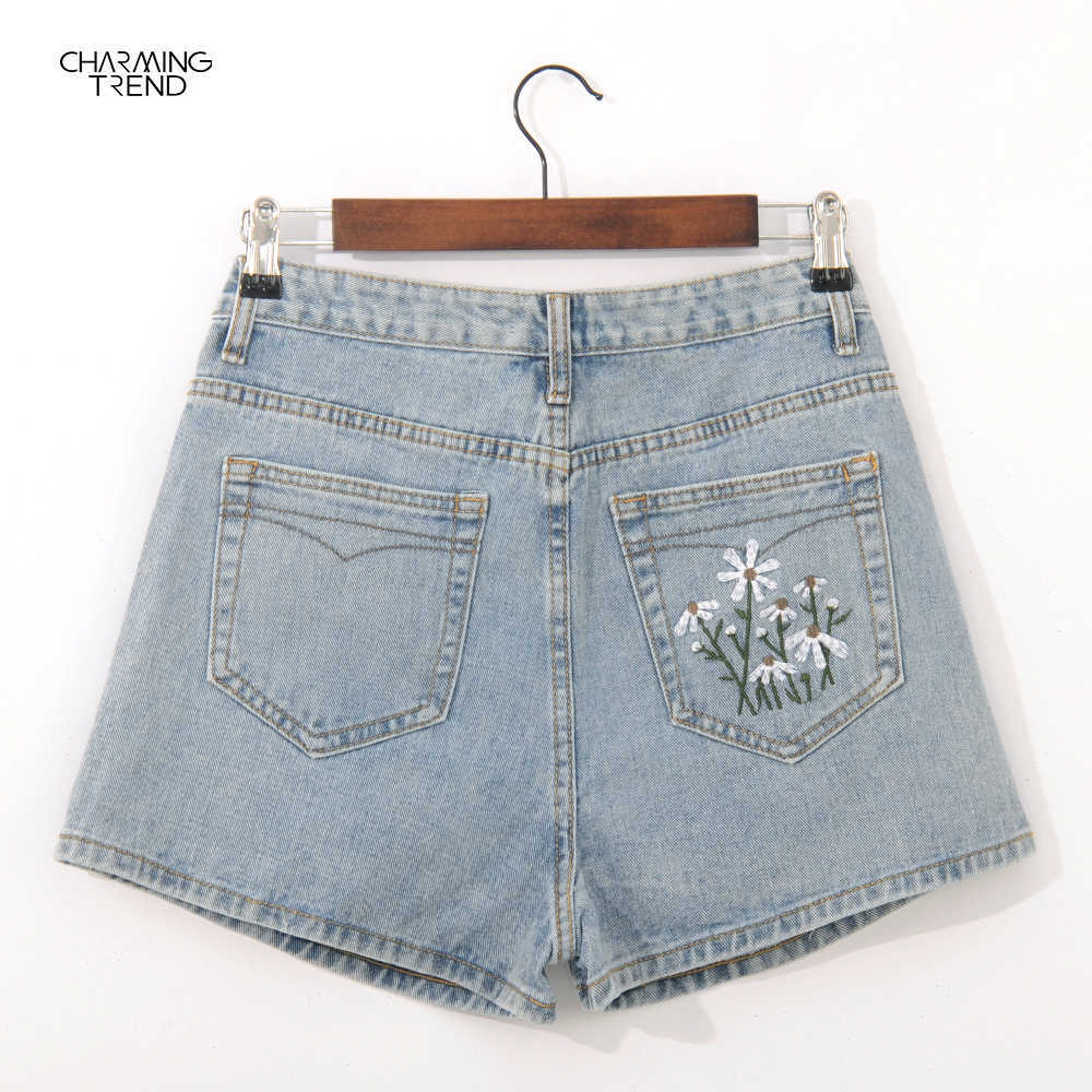 Summer Casual Shorts Female High Waist Fashion Women's Denim Boyfriend Style 210611