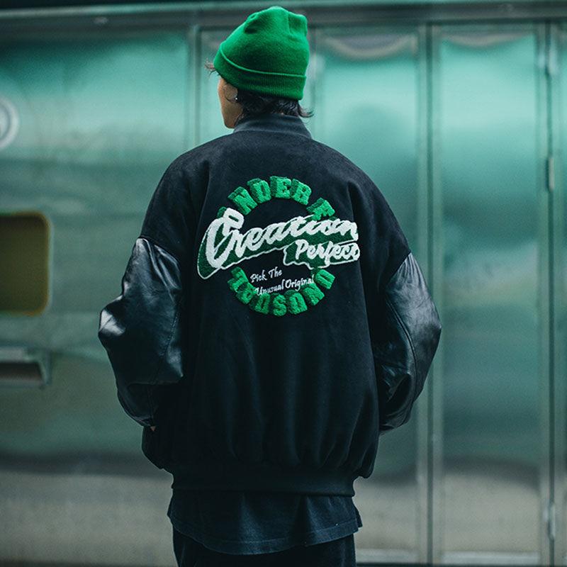 Men's Jackets Hip Hop Baseball Jacket Men Furry Letter Leather Sleeve College Style Streetwear Harajuku Bomber Coat Unisex
Men's Jackets Hip Hop Baseball Jacket Men Furry Letter Leather Sleeve College Style Streetwear Harajuku Bomber Coat Unisex