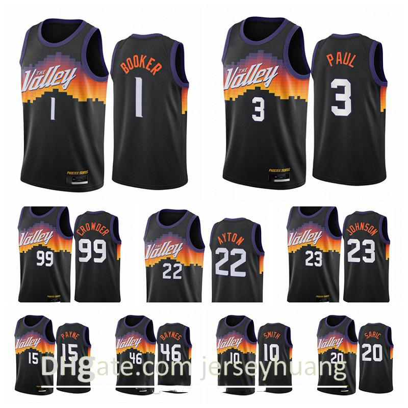 PhoenixSunsMen Devin 1 Booker Chris Paul Deandre Ayton Jae Crowder 2020-21 Black City Basketball Jersey New Uniform, Color12
PhoenixSunsMen Devin 1 Booker Chris Paul Deandre Ayton Jae Crowder 2020-21 Black City Basketball Jersey New Uniform, Color12