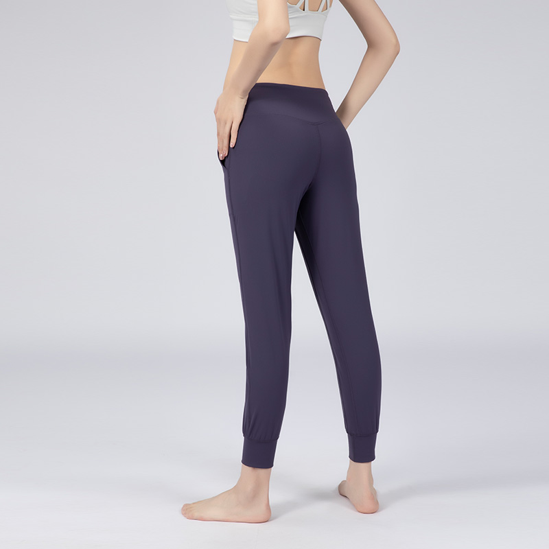 Loose Fit Sport Yoga Pants Workout Joggers Women Butter Soft Workout Gym Leggings Two Side Pocket