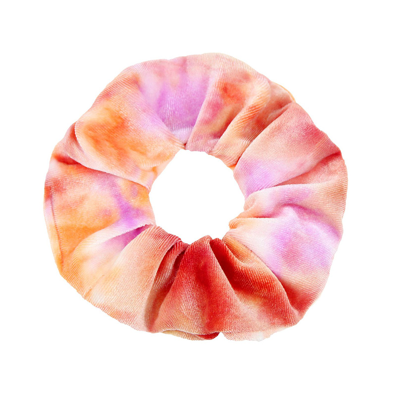 Veet Tie-dye Hair Circle Intestine Circles High Stretch Hairs Accessory Coletero Con Efecto Tie Dye De Terciopelo Con Forma De Diamante Lazo Para El C