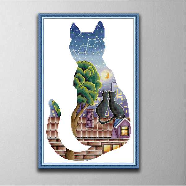 Cat light and shadow Handmade Cross Stitch Craft Tools Embroidery Needlework sets counted print on canvas DMC 14CT /11CT
Cat light and shadow Handmade Cross Stitch Craft Tools Embroidery Needlework sets counted print on canvas DMC 14CT /11CT