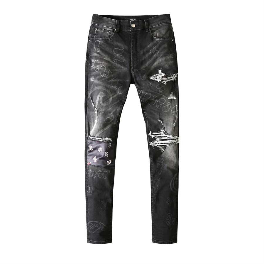 Men's Jeans Fashion Hole Ripped Jeans Trousers Casual Skinny Jean High Quality Washed Vintage Pencil Pants Streetwear, Black
Men's Jeans Fashion Hole Ripped Jeans Trousers Casual Skinny Jean High Quality Washed Vintage Pencil Pants Streetwear, Black