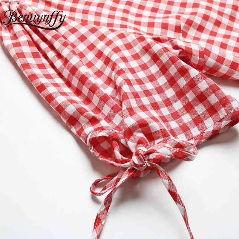 Square Collar Short Sleeve Plaid Shirt Women Fashion Summer Sexy Street Wear Crop Top Female Slim Fit Shirts 210510