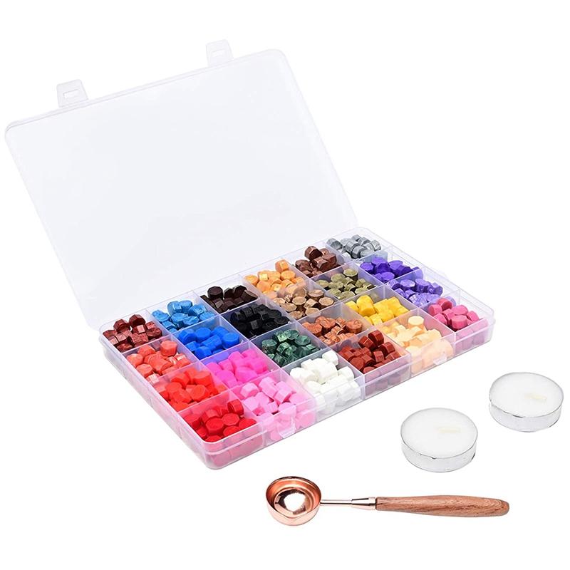 Piece Of Wax Seal 24 Color Beads Set Suitable For Card Envelopes Wedding Invitations,Wine Packaging, Gift Packaging Craft Tools
Piece Of Wax Seal 24 Color Beads Set Suitable For Card Envelopes Wedding Invitations,Wine Packaging, Gift Packaging Craft Tools