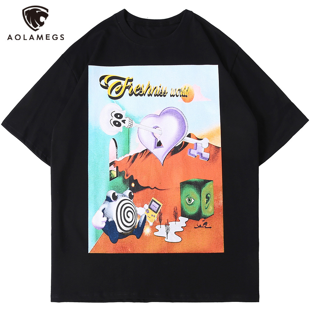 Men's Polos Aolamegs t shirt funny man image of cartoons printed illustration t-shirts summer loose harajuku high street tops streetwear, White
Men's Polos Aolamegs t shirt funny man image of cartoons printed illustration t-shirts summer loose harajuku high street tops streetwear, White