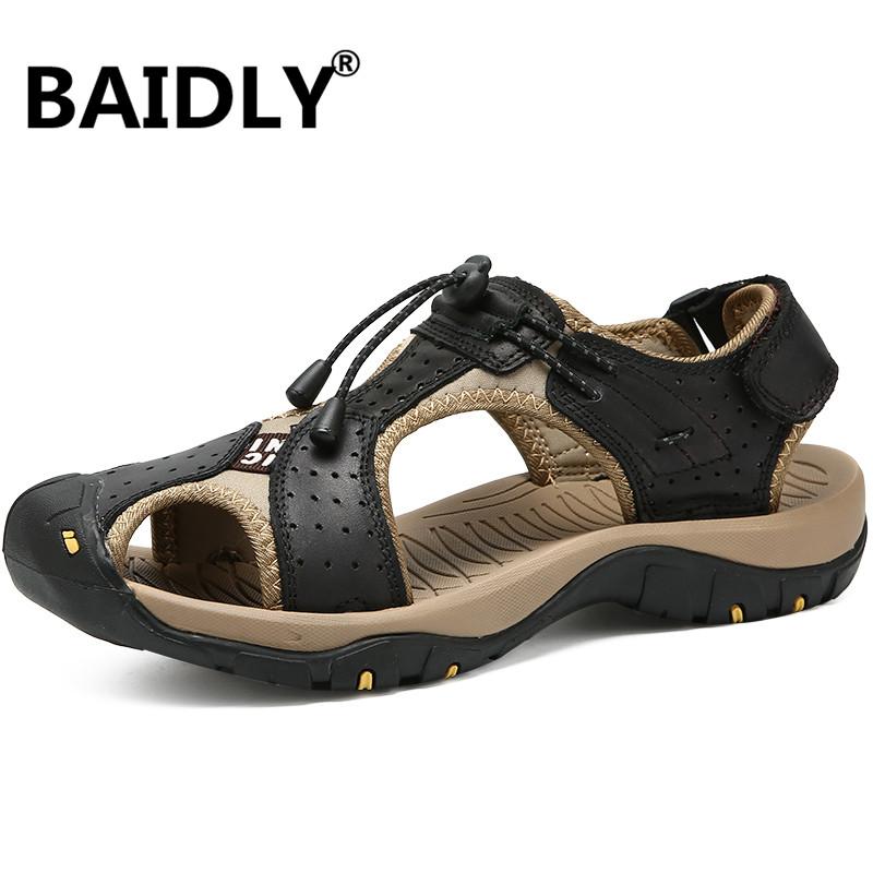 Sandals Brand Summer Genuine Leather Roman Men's Business Casual Shoes Outdoor Beach Wading Slippers Big Size, Black
Sandals Brand Summer Genuine Leather Roman Men's Business Casual Shoes Outdoor Beach Wading Slippers Big Size, Black