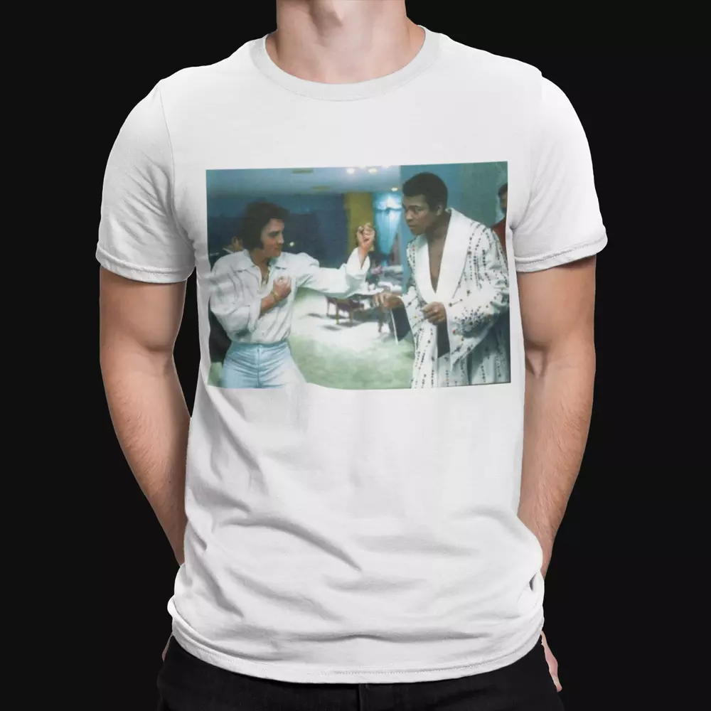 Muhammad Ali T-Shirt Elvis 60s 70s Retro Heavy Weight Champion Tee