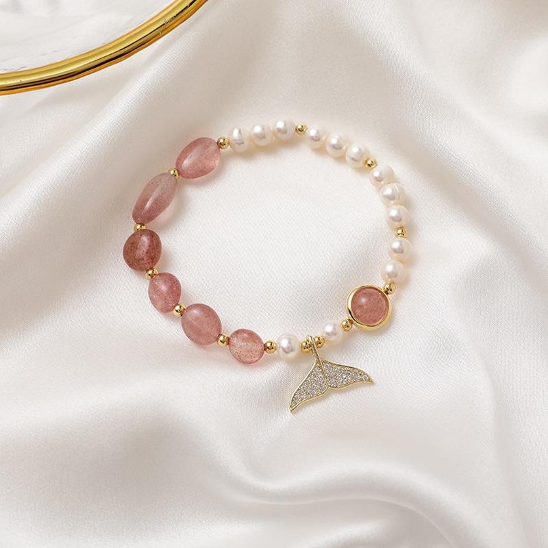 Beaded, Strands Pink Crystal Bracelet Ins Niche Design Girlfriends Sisters Freshwater Pearl Zircon Fishtail Friends
Beaded, Strands Pink Crystal Bracelet Ins Niche Design Girlfriends Sisters Freshwater Pearl Zircon Fishtail Friends