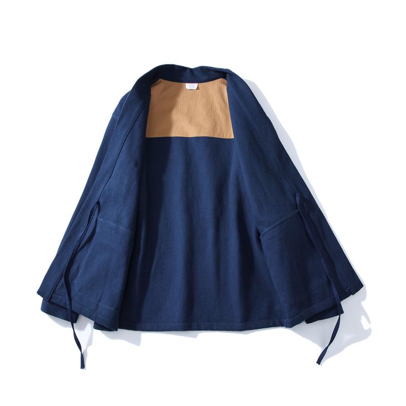 Sashiko Robe Plant Dyed Noragi Japanese Kendo Clothing Fabric Vintage Man Jacket Men Jackets And Coats Men's